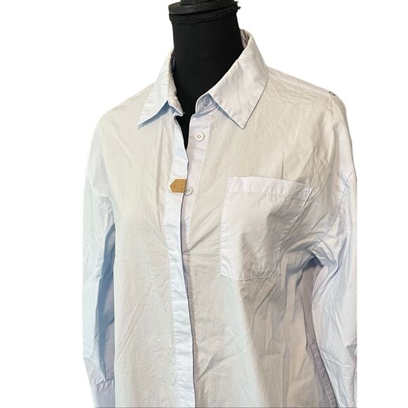 Peacebird Women’s Oversized Button-Up L/S Top/Shirt